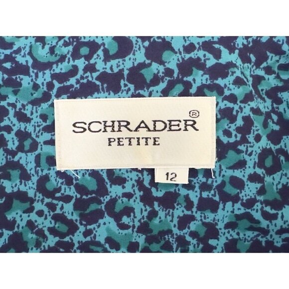 Vintage Schrader Petite Paisley Animal Print Collared Button Up Shirt Dress 12 - Picture 10 of 13